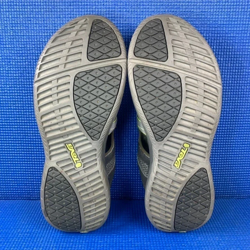 TEVA CHURNIUM Men`s Size 9 Black Grey Green Outdoor Water Sandal S/N 1000178